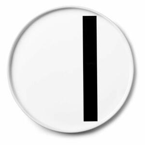 Bílý porcelánový dezertní talíř Design Letters I, ø 21,5 cm