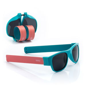 Růžovo-modré sluneční srolovatelné brýle InnovaGoods Sunfold AC1