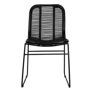 Černá jídelní židle z ratanu HSM collection