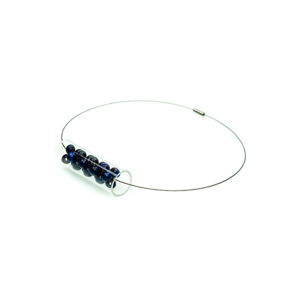 Dřevěný modrý náhrdelník Ko-ra-le Corn