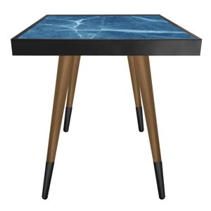 Příruční stolek Caresso Blue Marble Square, 45 x 45 cm