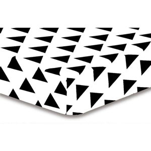 Prostěradlo z mikrovlákna DecoKing Hypnosis Triangles Elena, 100 x 200 cm