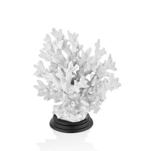Bílá dekorativní soška korálu The Mia Coral, 25 x 23 cm