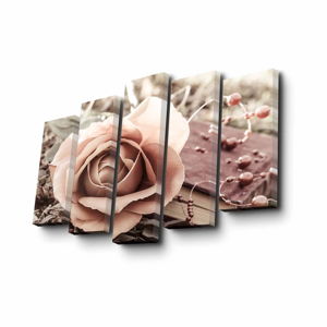 Vícedílný obraz Pink Rose, 82 x 50 cm