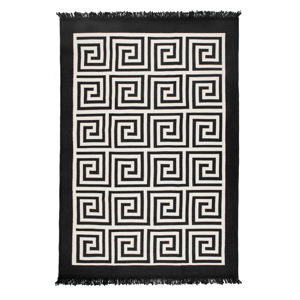 Béžovo-černý oboustranný koberec Framed, 140 x 215 cm