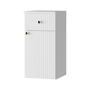 Bílá nízká závěsná koupelnová skříňka 30x60 cm Asti – STOLKAR