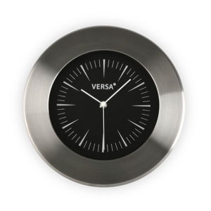 Nástěnné hodiny s černým ciferníkem Versa Alumo, ⌀ 30,5 cm