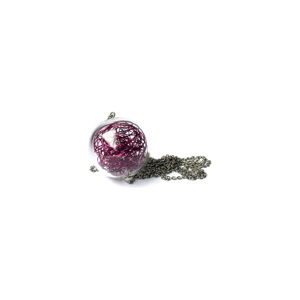 Skleněný fialový náhrdelník Ko-ra-le Wired Long