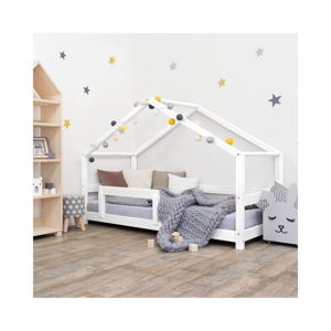 Bílá dřevěná dětská postel Benlemi Lucky, 70 x 160 cm