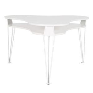 Bílý konferenční stolek s bílými nohami RGE Ester, šířka 88 cm
