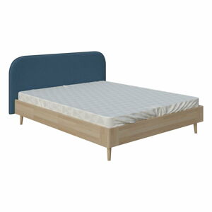 Modrá dvoulůžková postel ProSpánek Arianna, 160 x 200 cm