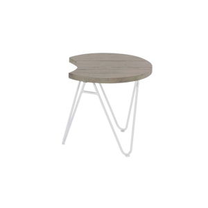 Zahradní stolek z teakového dřeva Hartman Sophie Half Moon, ø 50 cm