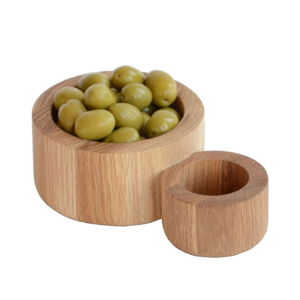 Miska na olivy z dubového dřeva Wireworks Olive