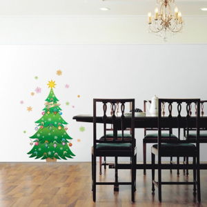 Vánoční samolepka Ambiance Christmas Tree and Stars