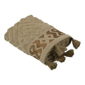 Sada 2 hnědých bavlněných ručníků Bella Maison Mosaic, 30 x 50 cm