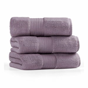Sada 3 levandulově fialových bavlněných ručníků Foutastic Chicago, 50 x 90 cm