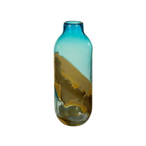 Ručně vyráběná křišťálová váza Santiago Pons Ocean, výška 33 cm