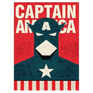 Plakát Blue-Shaker Super Heroes Captain America, 30 x 40 cm