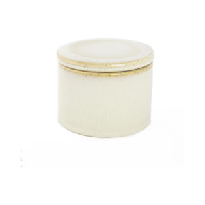 Krémově bílá keramická dóza Simla Soft, výška 9,5 cm