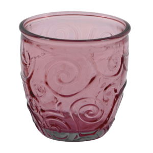 Růžová sklenice z recyklovaného skla Ego Dekor Triana, 250 ml