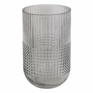 Šedá skleněná váza PT LIVING Attract, výška 20 cm