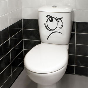 Dekorativní samolepka na toaletu Not Happy