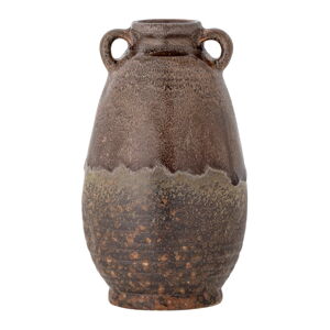 Hnědá ručně vyrobená váza z kameniny Reina – Bloomingville