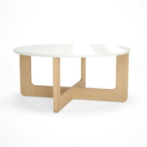Bílý dřevěný konferenční stolek Artemob Charlie