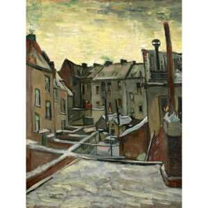 Obraz - reprodukce 30x40 cm Houses Seen from the Back, Vincent van Gogh  – Fedkolor