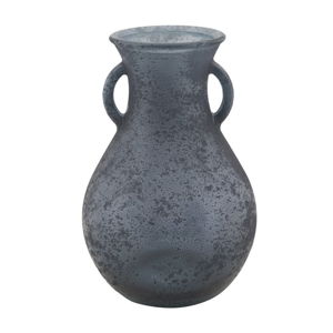 Modrá váza z recyklovaného skla Mauro Ferretti Anfora, ⌀ 15 cm