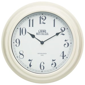 Krémové nástěnné hodiny Kitchen Craft Living Nostalgia, ⌀ 25,5 cm