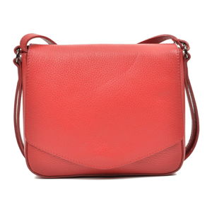 Dámská kožená kabelka přes rameno v červené barvě Carla Ferreri