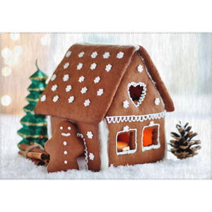 Koberec Vitaus Christmas Period Cookie House, 50 x 80 cm