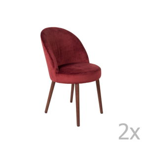 Sada 2 červených židlí Dutchbone Barbara
