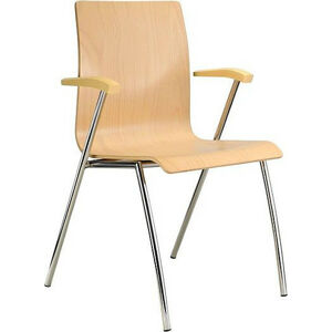 Alba Konferenční židle Ibis s područkami - dřevěná