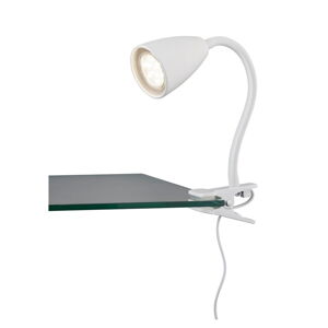 Bílá stolní lampa s klipem (výška 20 cm) Wanda – Trio