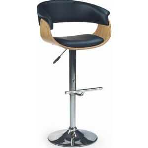 Halmar Barová židle H-45 Světlý dub/černá