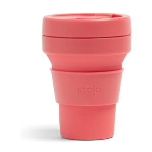 Růžový skládací hrnek Stojo Pocket Cup Coral, 355 ml