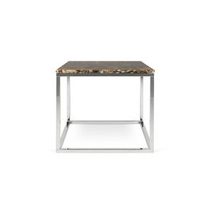 Hnědý mramorový konferenční stolek TemaHome Prairie, 50 x 47 cm