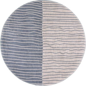 Pratelný kulatý koberec v šedo-krémové barvě ø 120 cm Yuvarlak – Vitaus