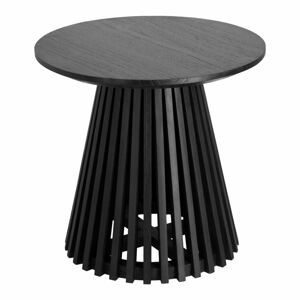 Černý odkládací stolek s deskou ze dřeva mindi La Forma Irune