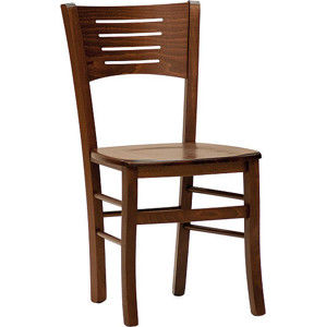 ATAN Dřevěná židle Verona masiv tmavě hnědá - II. jakost