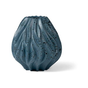 Modrá porcelánová váza Morsø Flame, výška 23 cm