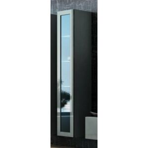 Cama Vitrína VIGO vysoká, prosklené dveře - šedá