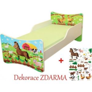 Forclaire Dětská postel Farma postel s úložným prostorem 200x90cm