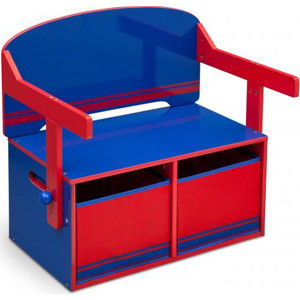 Forclaire Dětská lavice s úložným prostorem modro - červená