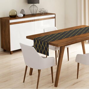 Běhoun na stůl Minimalist Cushion Covers Black Ogea, 45 x 140 cm