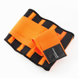 Oranžovo-černý sportovní pás na hubnutí a správné držení těla InnovaGoods, velikost M
