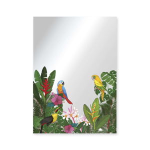 Nástěnné zrcadlo Surdic Espejo Decorado Tropical Birds, 50 x 70 cm