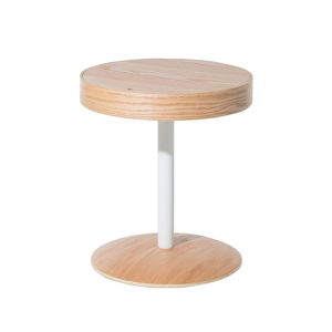 Odkládací stolek v dekoru světlého dřeva Monobeli Starlie, ø 40 cm
